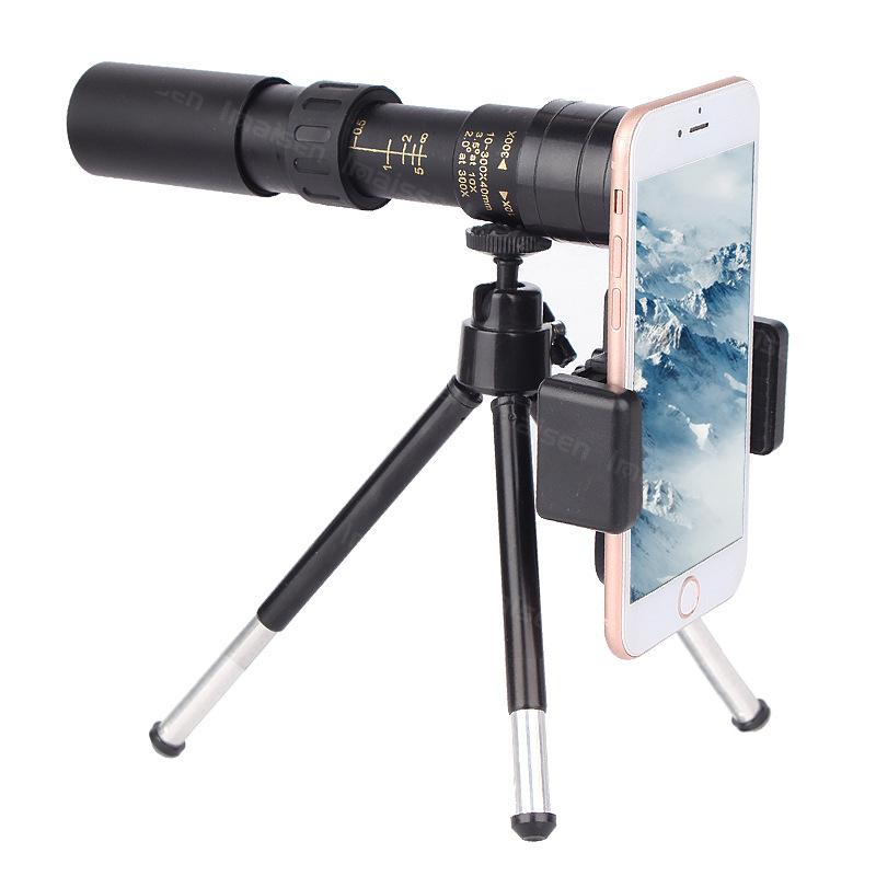 foreign trade 10-300x40 zoom rotating monocular telescope outdoor monocular mobile phone camera telescope