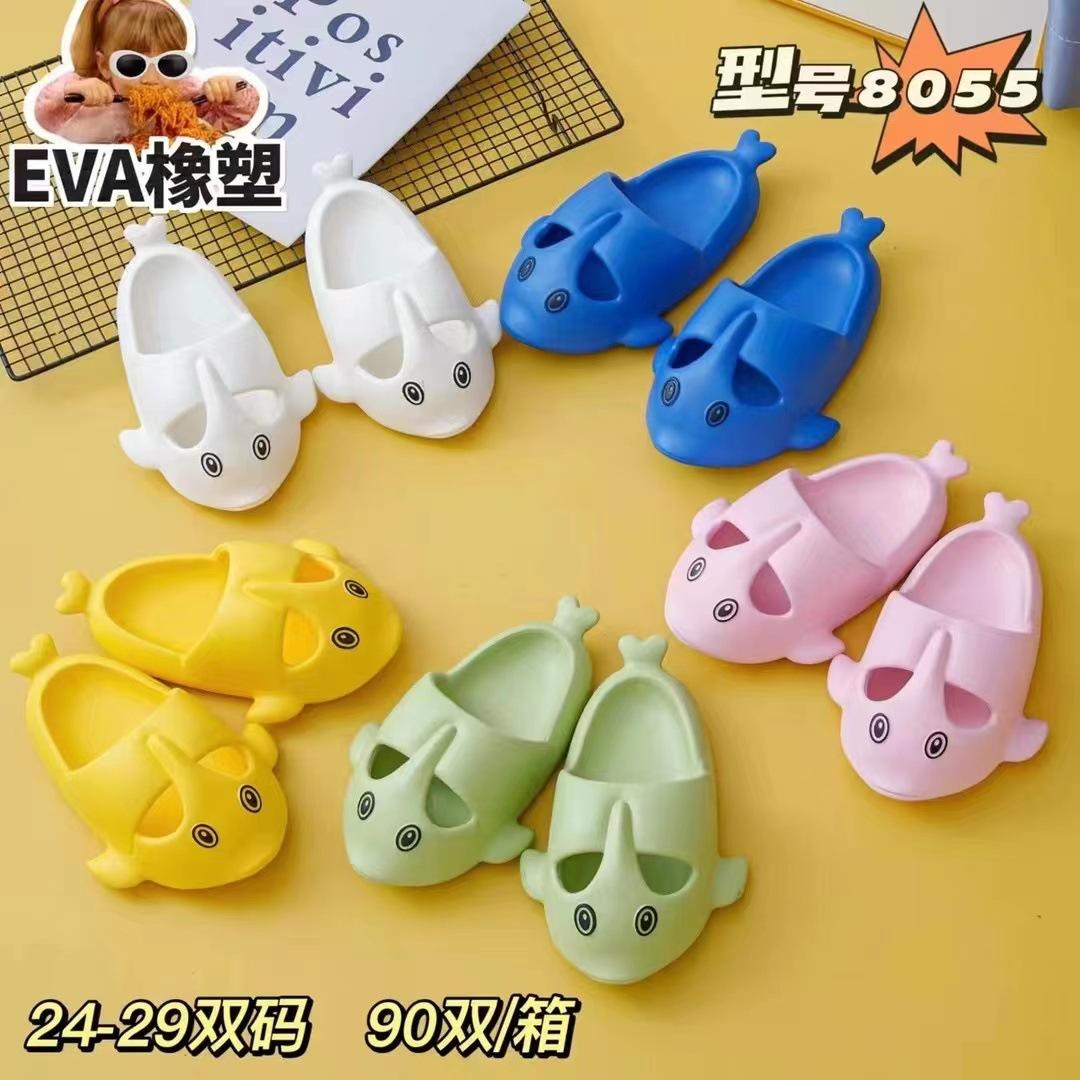 Spot Foreign Trade Plastic Shoes Eva Slippers cute Shark Beach Children's Shoes Soft Sole Comfortable Lightweight Guangzhou Shoes for Men and Women