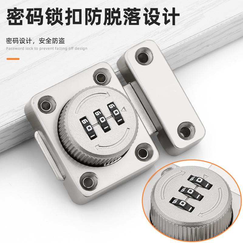 punch-free door lock latch type miniature password lock wooden door door latch door bolt thickened lock cabinet door drawer lock details Picture
