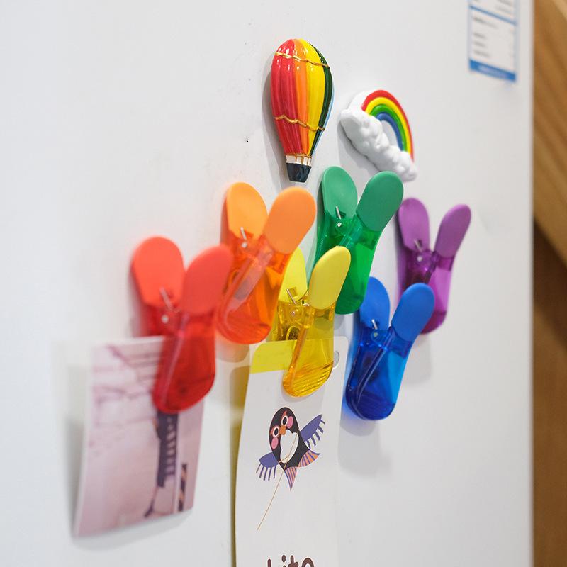 kitchen magnetic plastic clip refrigerator clip notes left suction stone stickers pcs photo magnetic stickers sealing clip