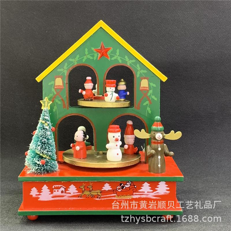 christmas christmas gift craft gift wooden music box music bell music box can be shown in pictures and samples