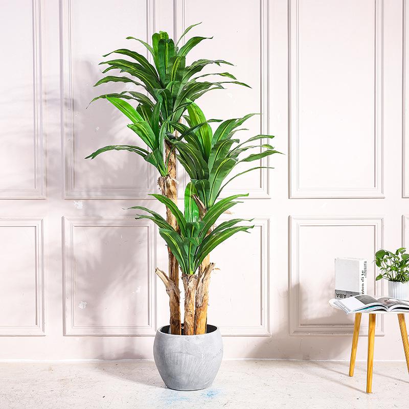 indoor floor decoration artificial tree large green plant pot tropical simulation plant simulation brazil iron brazil wood coconut