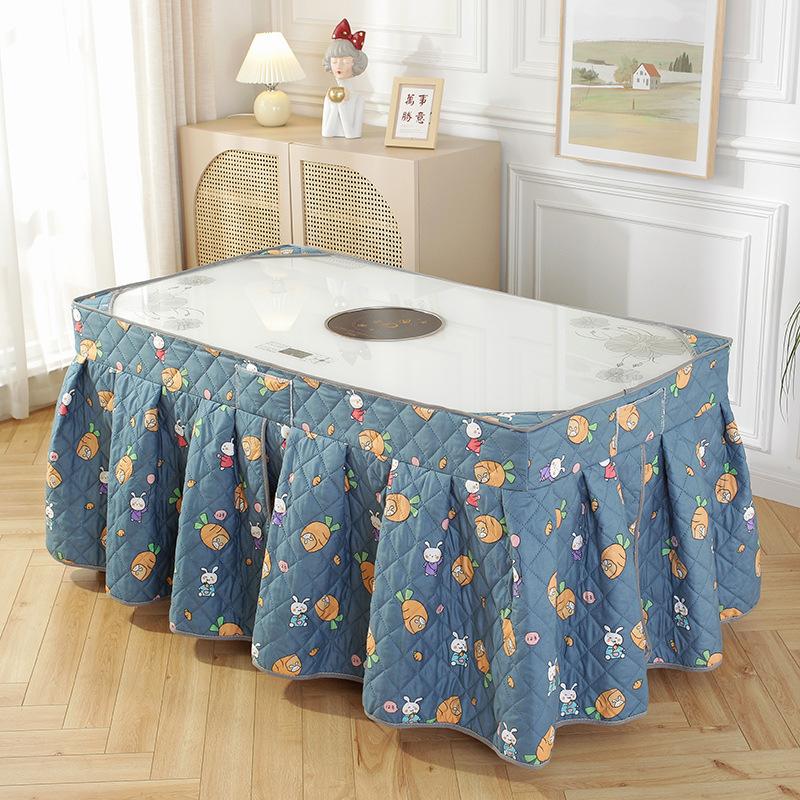new hot table cover roasting stove rectangular coffee table tablecloth winter electric heating table mahjong machine electric furnace cover details Picture