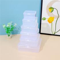 pp plastic box transparent storage electronic spare parts box heightened square small product air cushion jewelry box