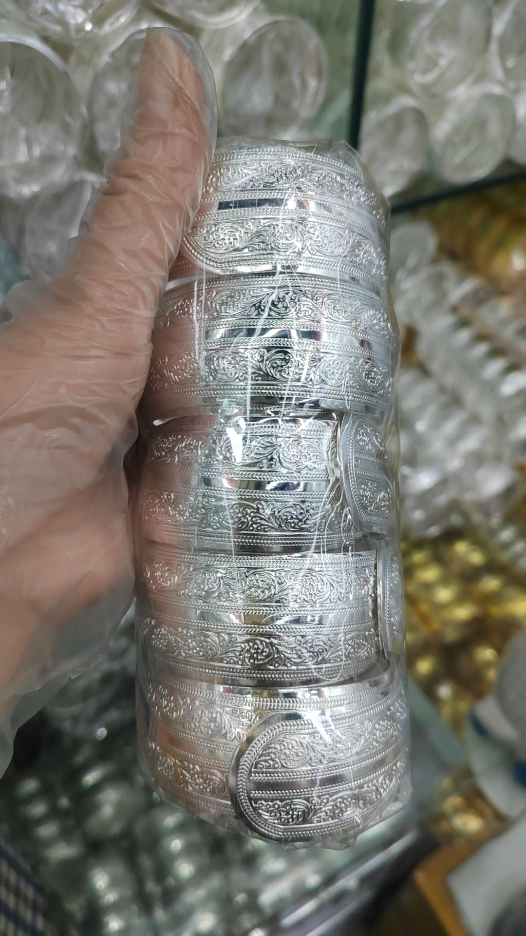 沙金景泰蓝玉手镯 精致手链 手饰 高档饰品 时尚女士手镯 高质量手镯首饰详情图3