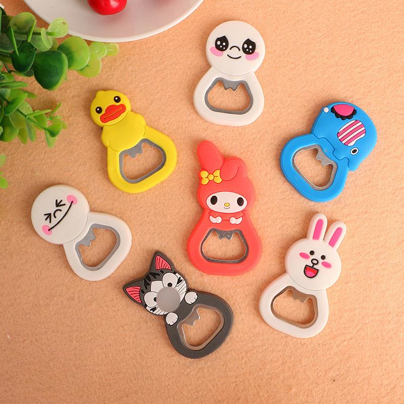 Creative Cute Cartoon Bottle Opener PVC Beer Opener Bottle Opener Screwdriver with Fridge Magnet Bottle Opener in Stock