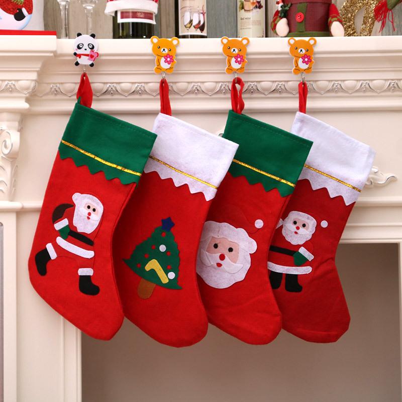 christmas decoration christmas stockings children christmas gift applique large christmas stockings gift