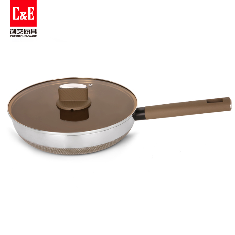C&E Creative stir-frying pan, non-stick pan for frying, stewing, boiling and stewing, steak, flat frying pan, soup pot, kitchenware, household gifts Application Scenario