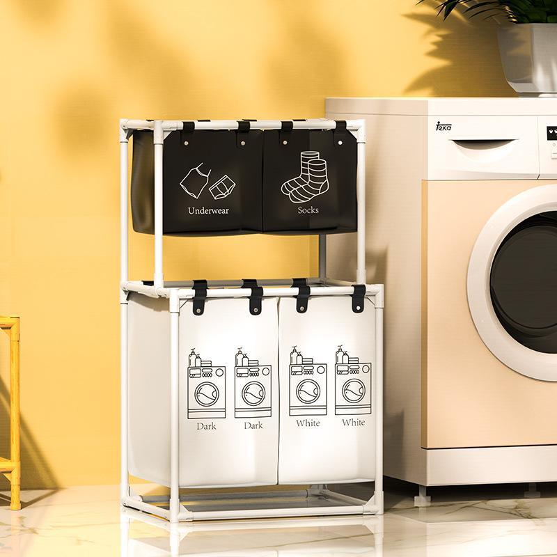 new multi-functional laundry basket clothes storage basket household laundry basket balcony rack dirty clothes basket