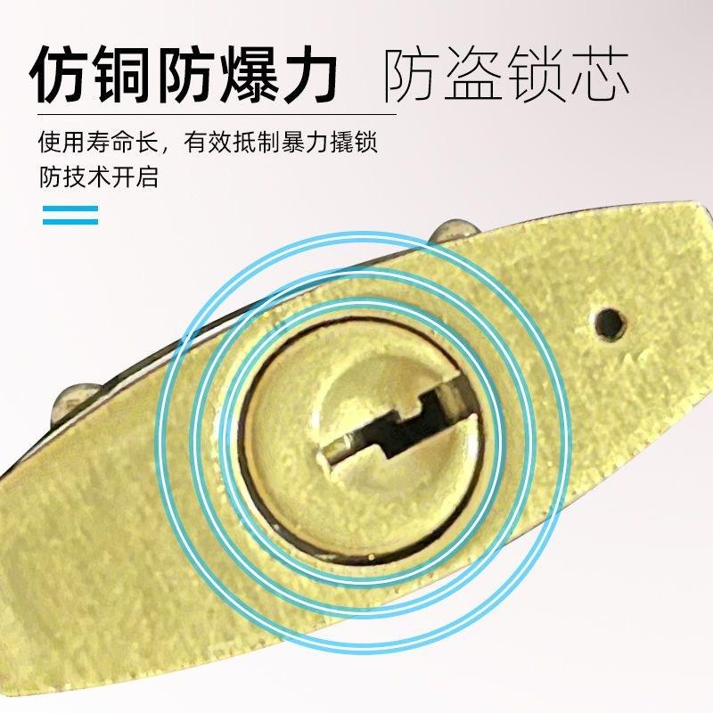 imitation copper lock head anti-theft door lock bedroom gym dormitory cabinet lock mini drawer lock luggage small padlock details Picture