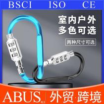 manufacturer solid outdoor carabiner mountaineering portable d-type multifunctional password lock backpack padlock electric car helmet lock