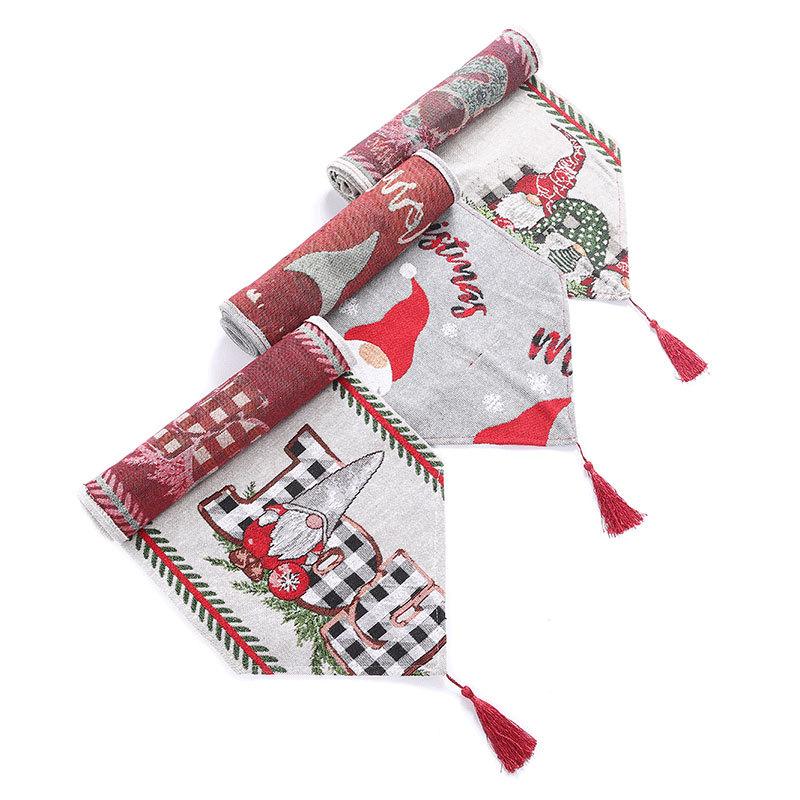 new christmas knitted table runner christmas home desktop decoration and layout supplies 1.8 m 2.2 m tablecloth Item Picture