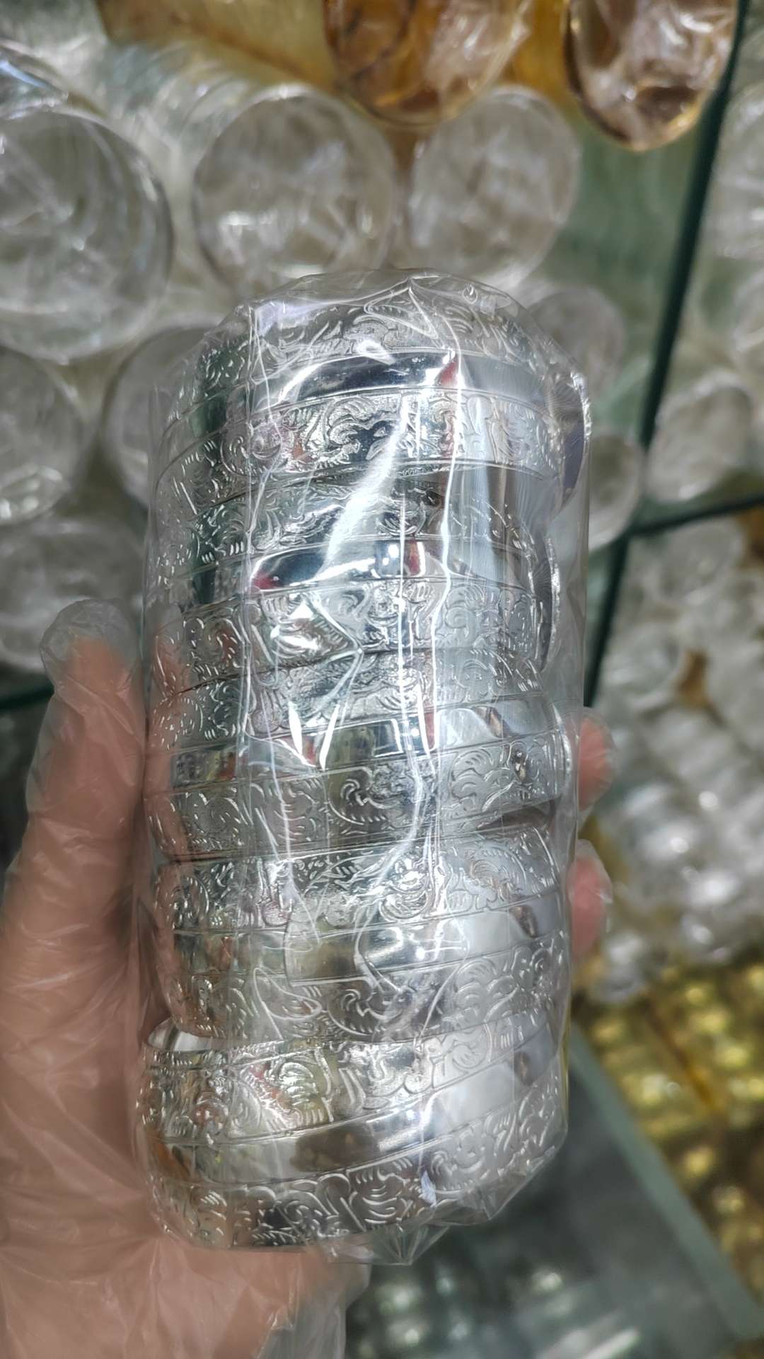 沙金景泰蓝玉手镯 精致手链 手饰 高档饰品 时尚女士手镯 高质量手镯首饰详情图4