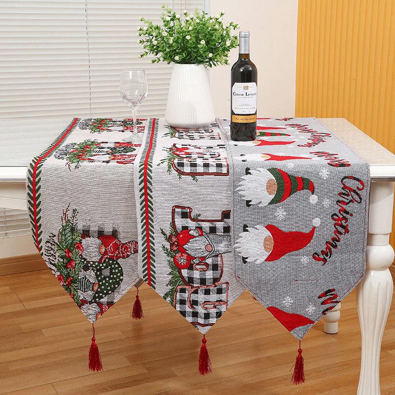 new christmas knitted table runner christmas home desktop decoration and layout supplies 1.8 m 2.2 m tablecloth full figure