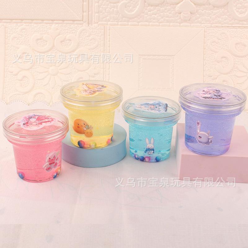 sweet fairy tale foaming glue foaming mud crystal mud slim mud vent decompression mud non-stick hand colored clay source factory