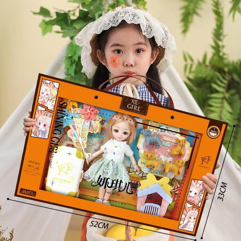 girl barbie doll large gift box suit simulation princess girl children's toy enrollment agency gift wholesale