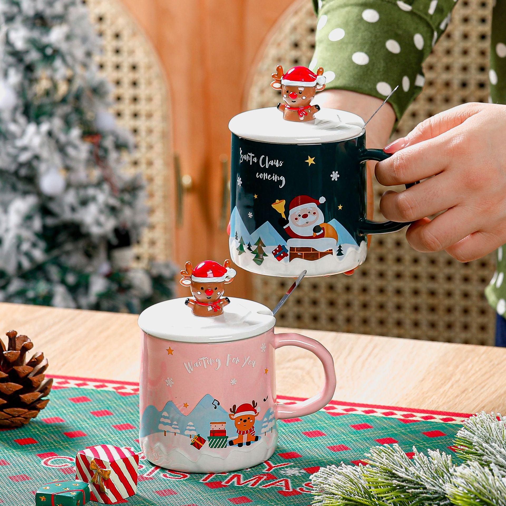 creative christmas mug david's deer doll ceramic cup christmas ceramic water cup christmas gift present