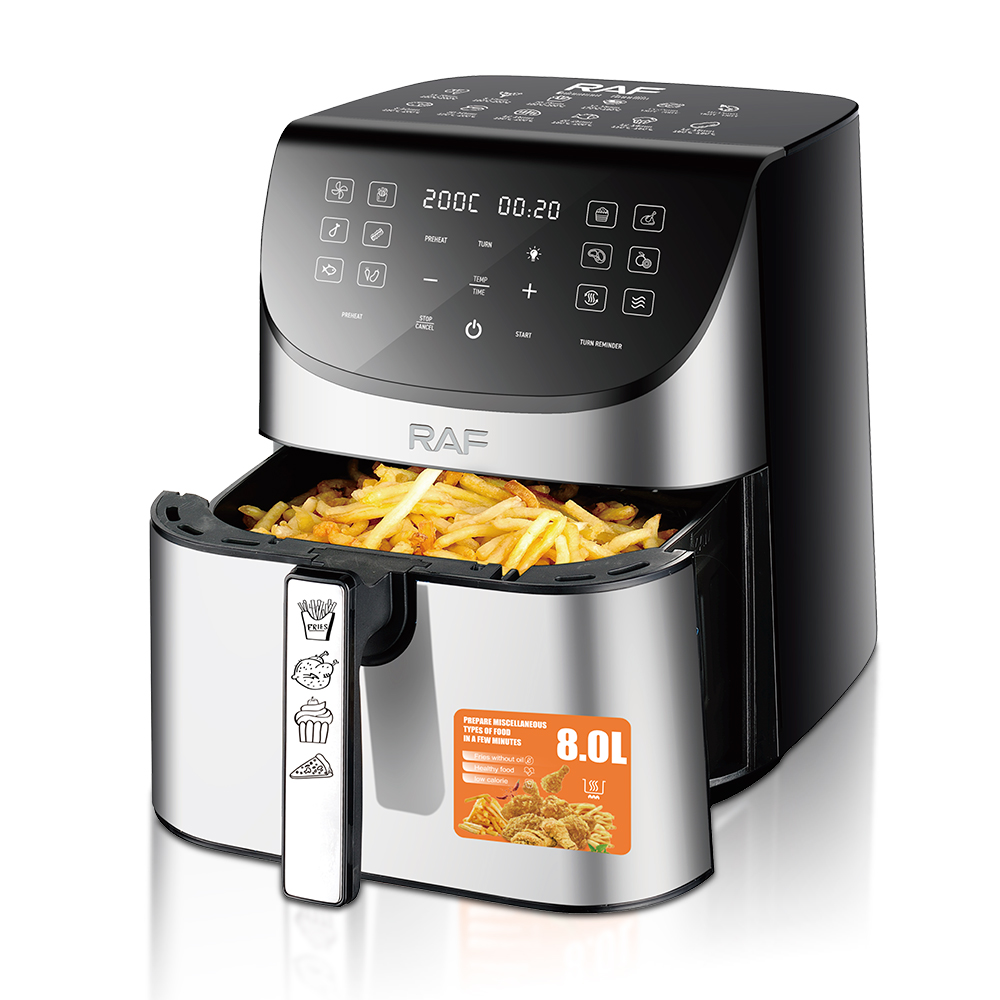 RAF European standard cross-border air fryer, large capacity, multi-functional, smart home visual electric fryer, 8L, no smoke, R.5388 pic 10