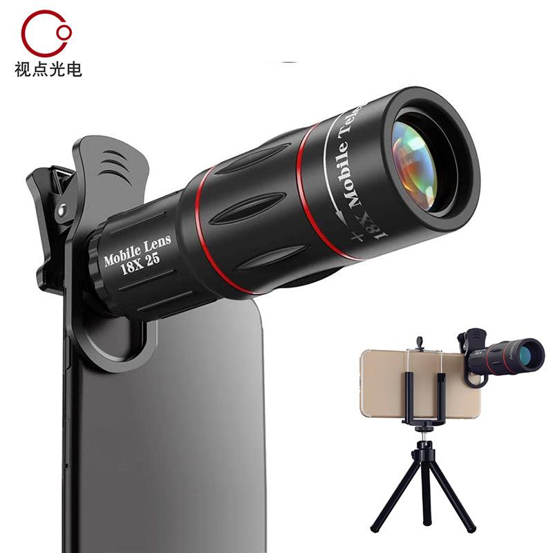 cross-border wholesale mobile phone monocular telescope 18x external telephoto lens outdoor photography hd telephoto lens