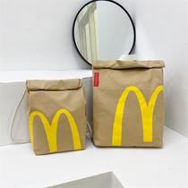 mcdonald school bag paper bag printing lunch box buet bags personality student school bag casual drawstring bag shoulder bag