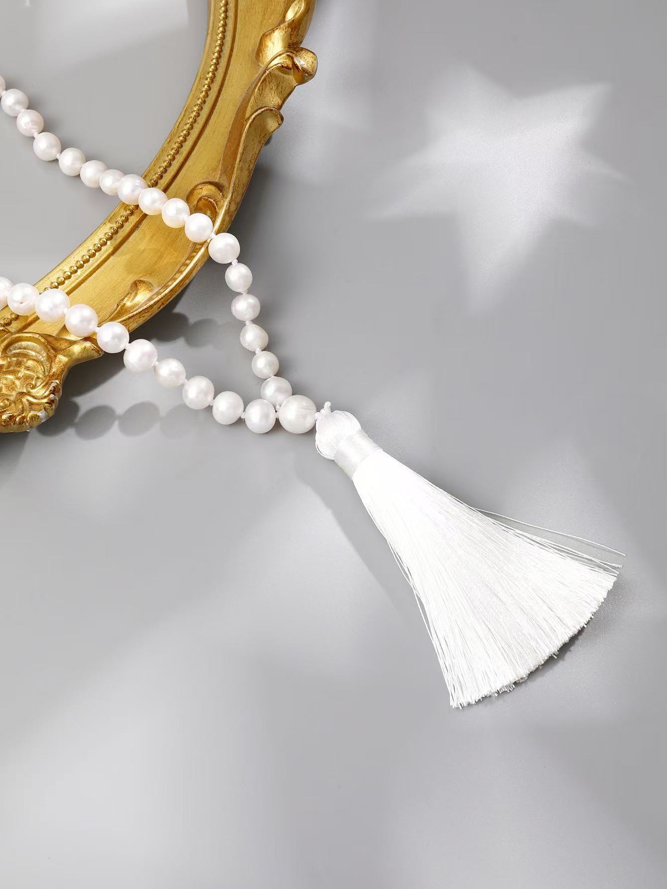 淡水珍珠时尚潮流民族特色简单大方佛珠项链