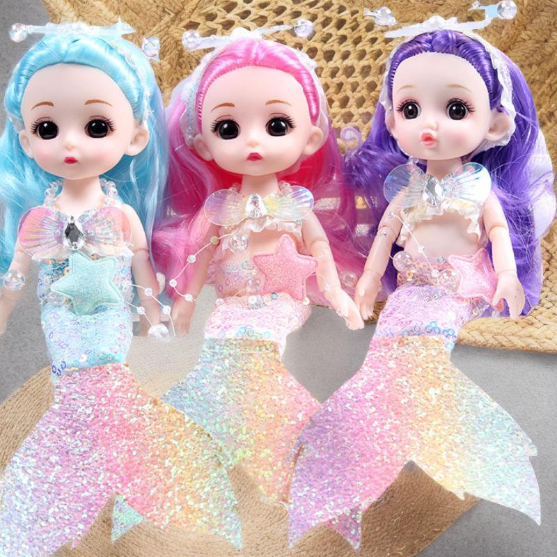 exquisite mermaid doll princess suit multi-joint dress-up constant tide confused barbie doll christmas gift