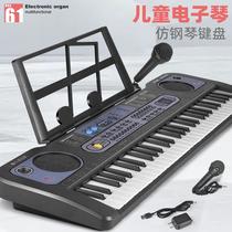 Electronic Keyboard 61 Key Beginner Girl Little Piano Pattern Multi-Function Musical Instrument Cross-Border Children's Toy Electronic Piano
