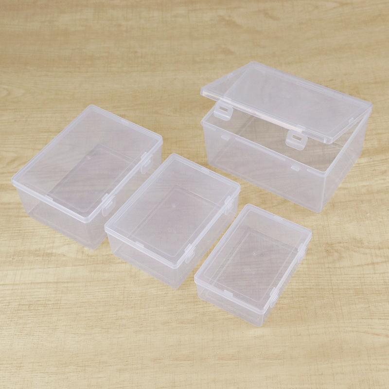rectangular plastic box transparent box electronic jewelry components finishing fishing gear storage box large stationery storage box