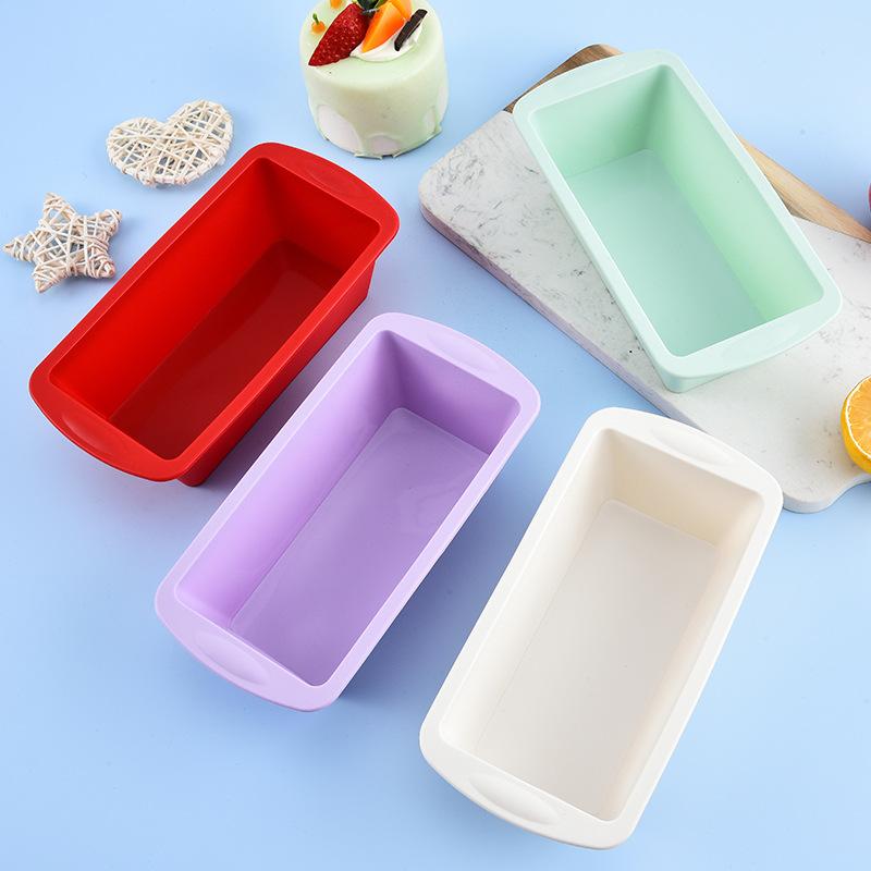 in stock silicone cake mold diy baking tool silicone rectangle toast mold strip bread cake mold Specification drawing