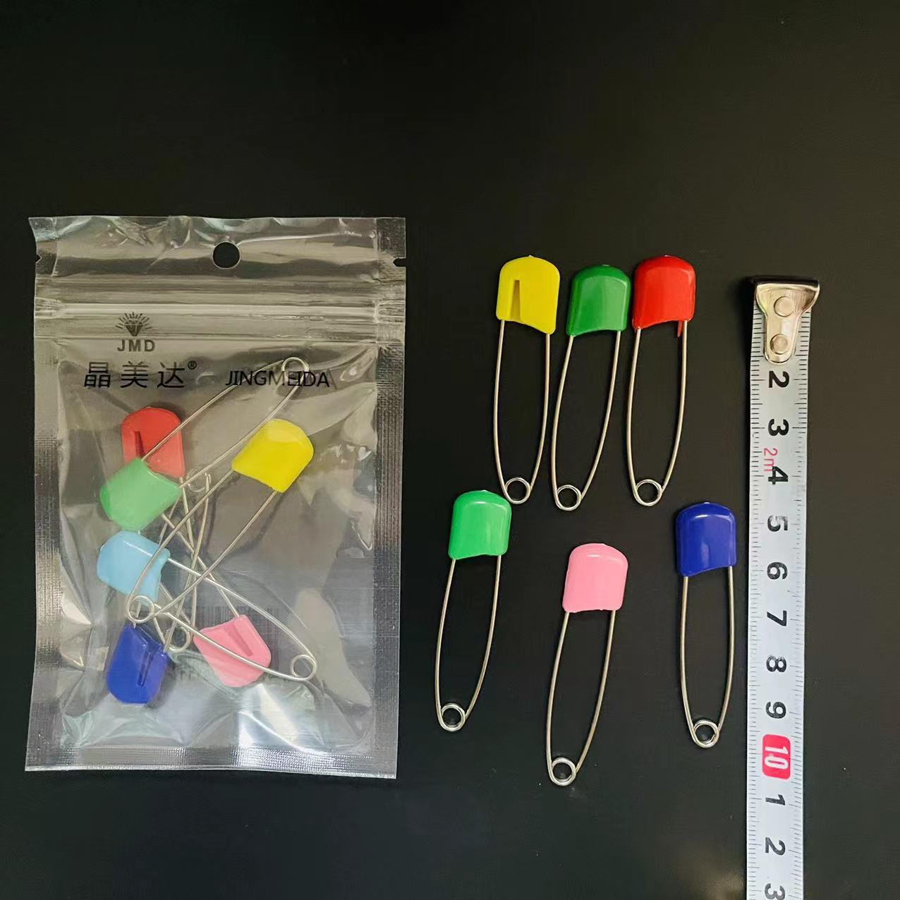 color cartoon child pin multi-purpose baby pin buckle baby's triangular hood saliva towel lock pin Item Picture