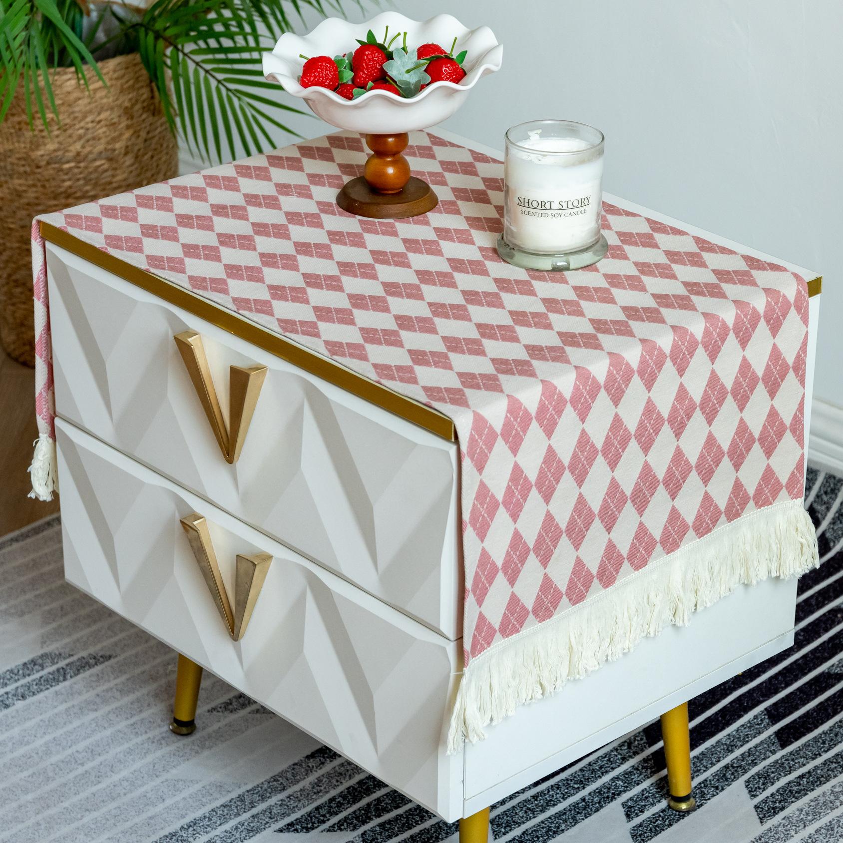 Cover Towel Bedside Table Cover Cloth Refrigerator Dust Cover Small Tablecloth Microwave Oven Cover Coffee Table Washing Machine Bedroom and Household Cross-Border