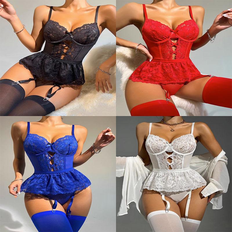 sexy lingerie new women's lace mesh camisole hollow style seductive hot underwear w659