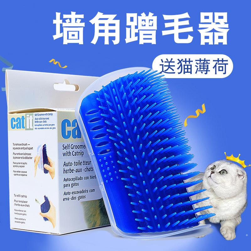 Pet Corner Petting Post Massager Scratching Itching Scratching Itching Rubbing Device Comb Massage Corner Brush