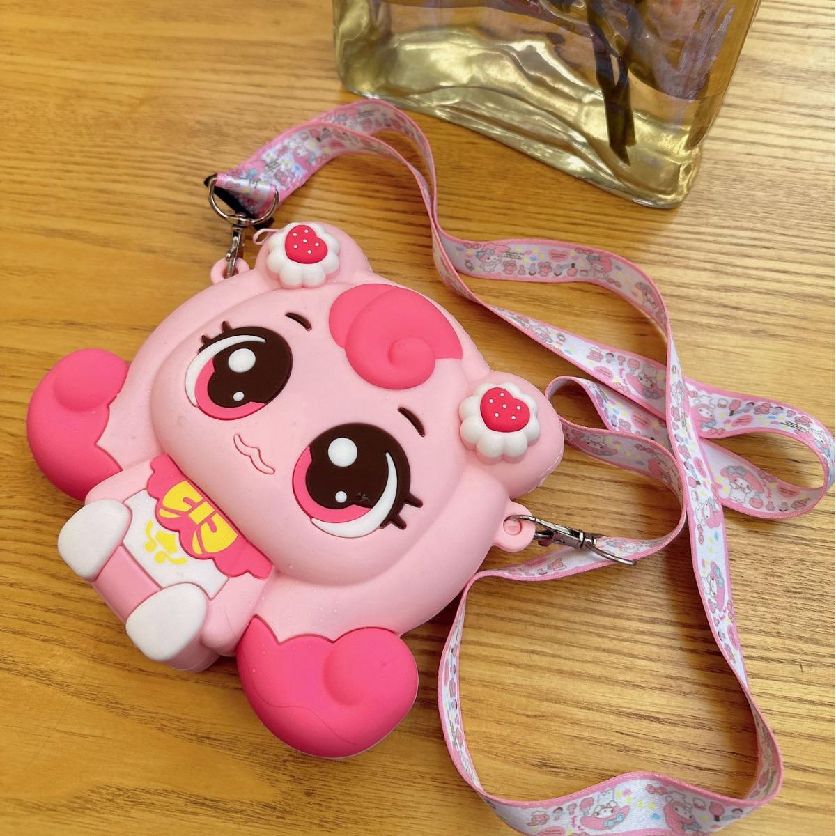 cute flowers love barbie doll silicone children's bag new cartoon girls' crossbody bag cute coin purse