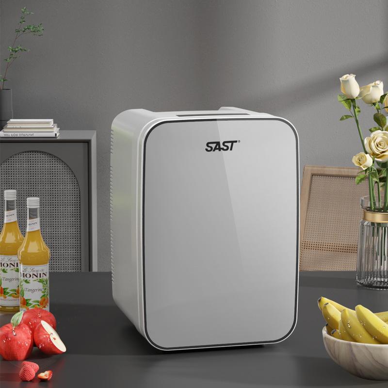 Sast20l Mini Mini Car Fridge Mask Student Dormitory Dual Use in Car and Home Refrigeration Hot Semiconductor Refrigerator