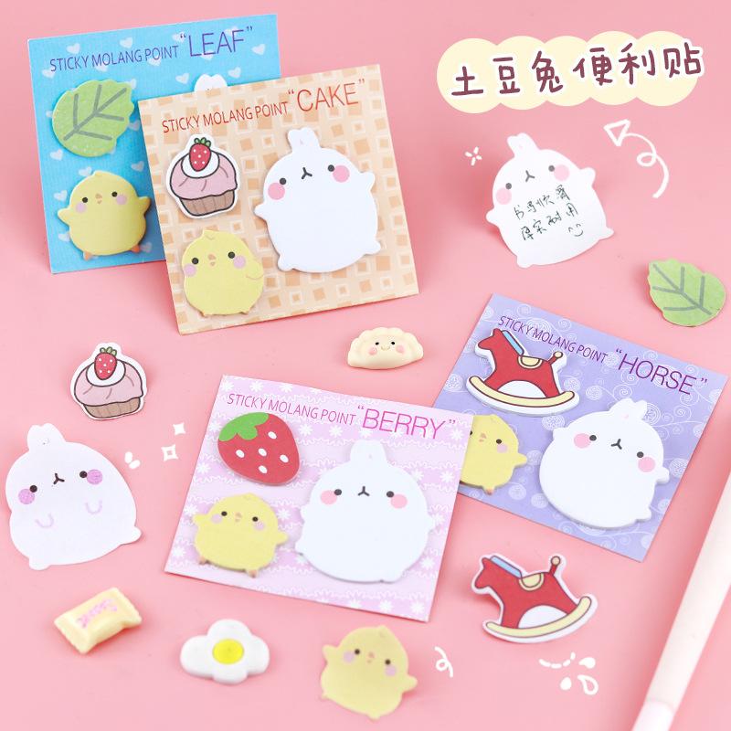 creative student cute sticky note bunny combination sticky notes memo note index note sticker