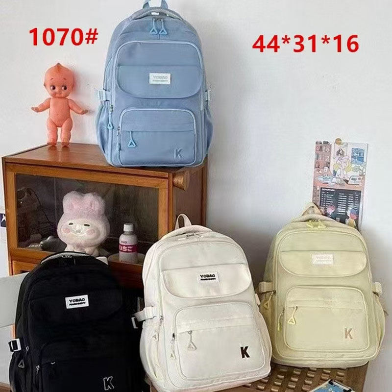 Boy junior high school backpack light college student high school junior high school student leisure bag waterproof student bag plain adult