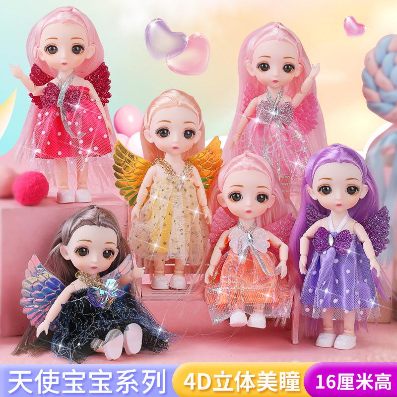 mini 16cm tongle barbie doll girl toy children play house toy emperor stall bulk tiktok