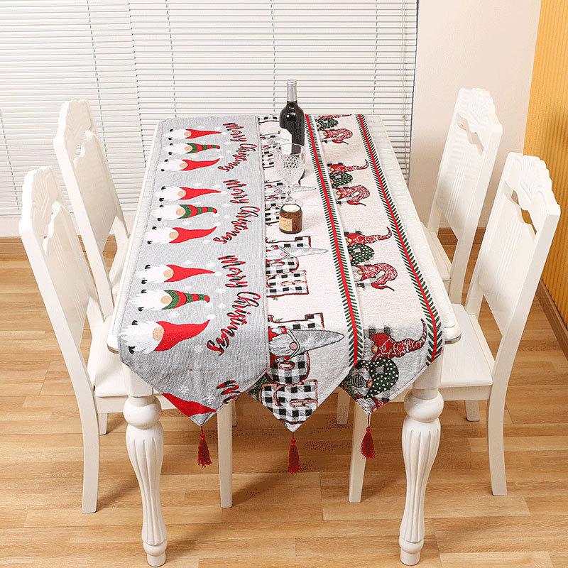 new christmas knitted table runner christmas home desktop decoration and layout supplies 1.8 m 2.2 m tablecloth Specification drawing