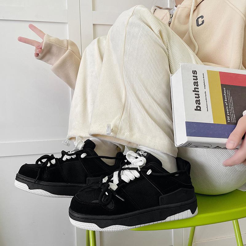 black men's shoes fashion brand casual spring student thick bottom fashion brand board shoes men's popular casual sports shoes men's fashion shoes