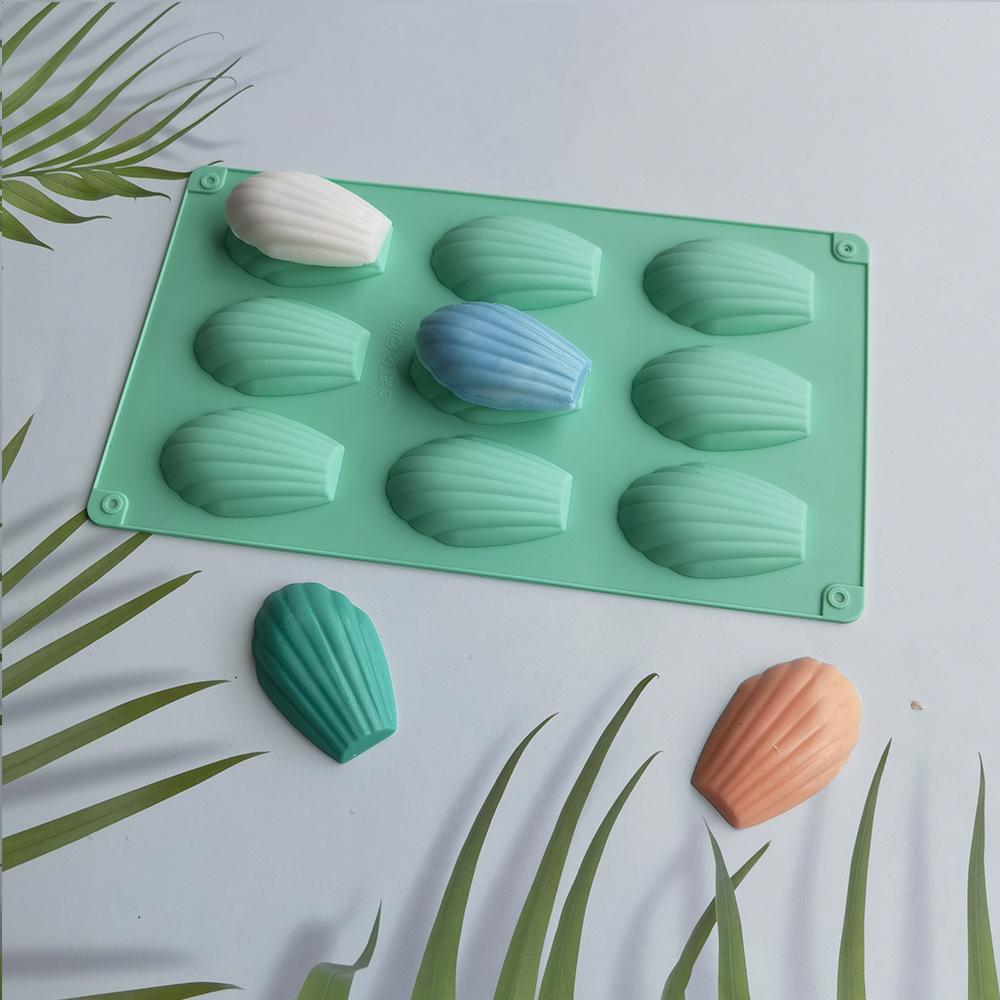 9-Piece Shell Silicone Mold Cake Mold Non-Stick Silicone Jelly Candy Mold 3D Mold DIY