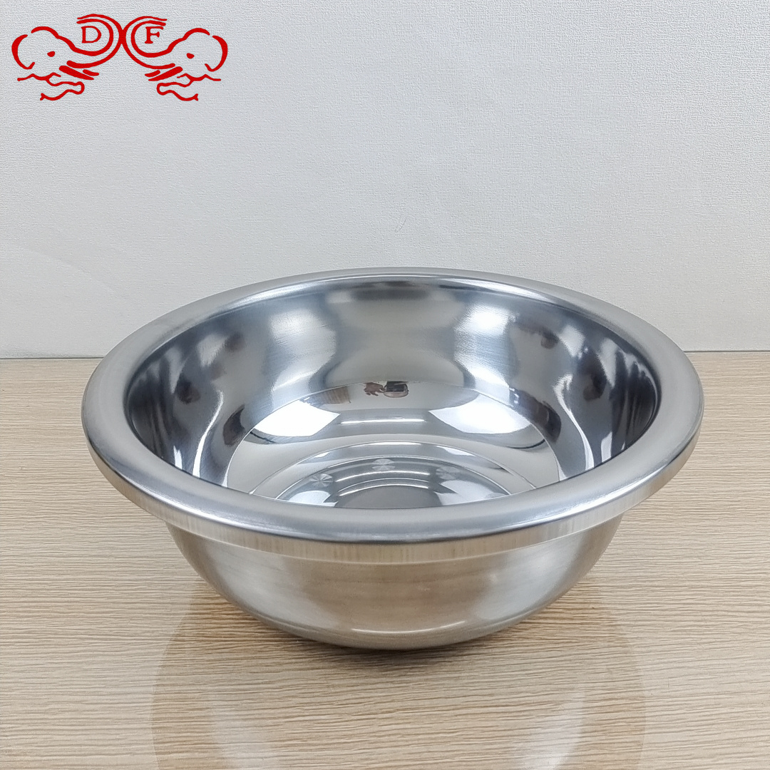DF68270 thickened large washbasin, kitchen sink, cafeteria soup bowl, household stainless steel soup bowl, DF TRADINGHOUSE details Picture