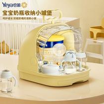 feeding bottle storage box complementary food storage cabinet baby tableware tableware cup holder draining rack baby tableware storage box