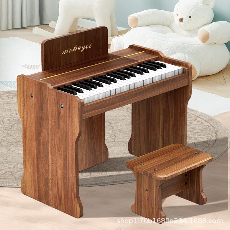 Competitive Factory Wooden Children's Piano Electronic Keyboard Can Play Beginner Little Girl Baby Boy Toy 37 Key 25