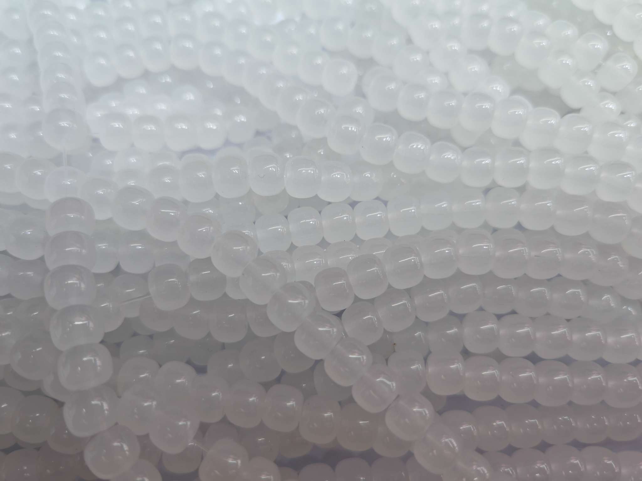 玻璃琉璃，6*8墩墩玉白配件饰品，时尚饰品配件，精致耐用，高品质饰品配件，DIY手工制作饰品配件国潮系列详情图1