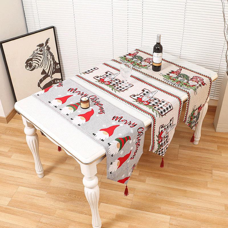 new christmas knitted table runner christmas home desktop decoration and layout supplies 1.8 m 2.2 m tablecloth Application Scenario