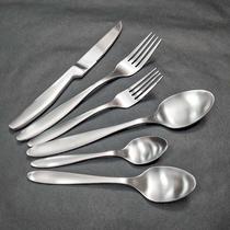cross-border stainless steel steak knife, fork and spoon matte thickened hotel supplies western dinner set