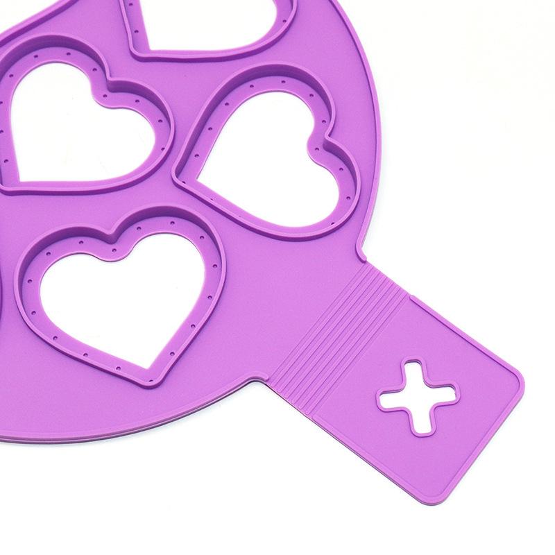 in stock seven-hole silicone cake mold for baking kitchen eggs with more than omelette maker shapes pancake baking utensils Specification drawing