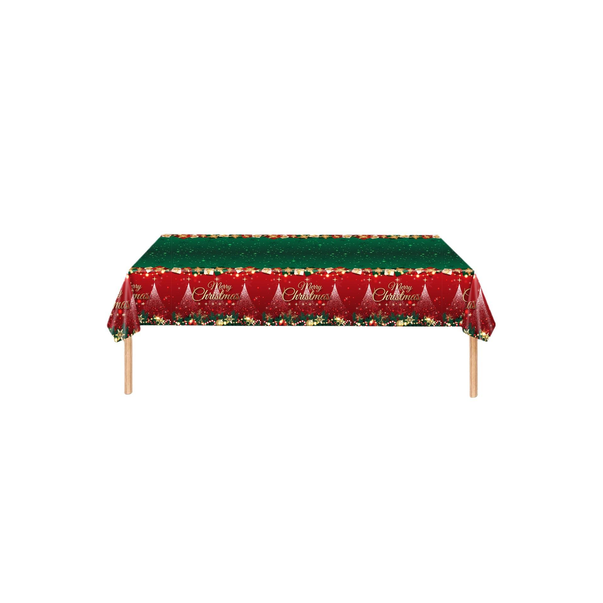 new christmas party red green christmas tree gift party suit disposable party paper pallet paper cup tablecloth Item Picture