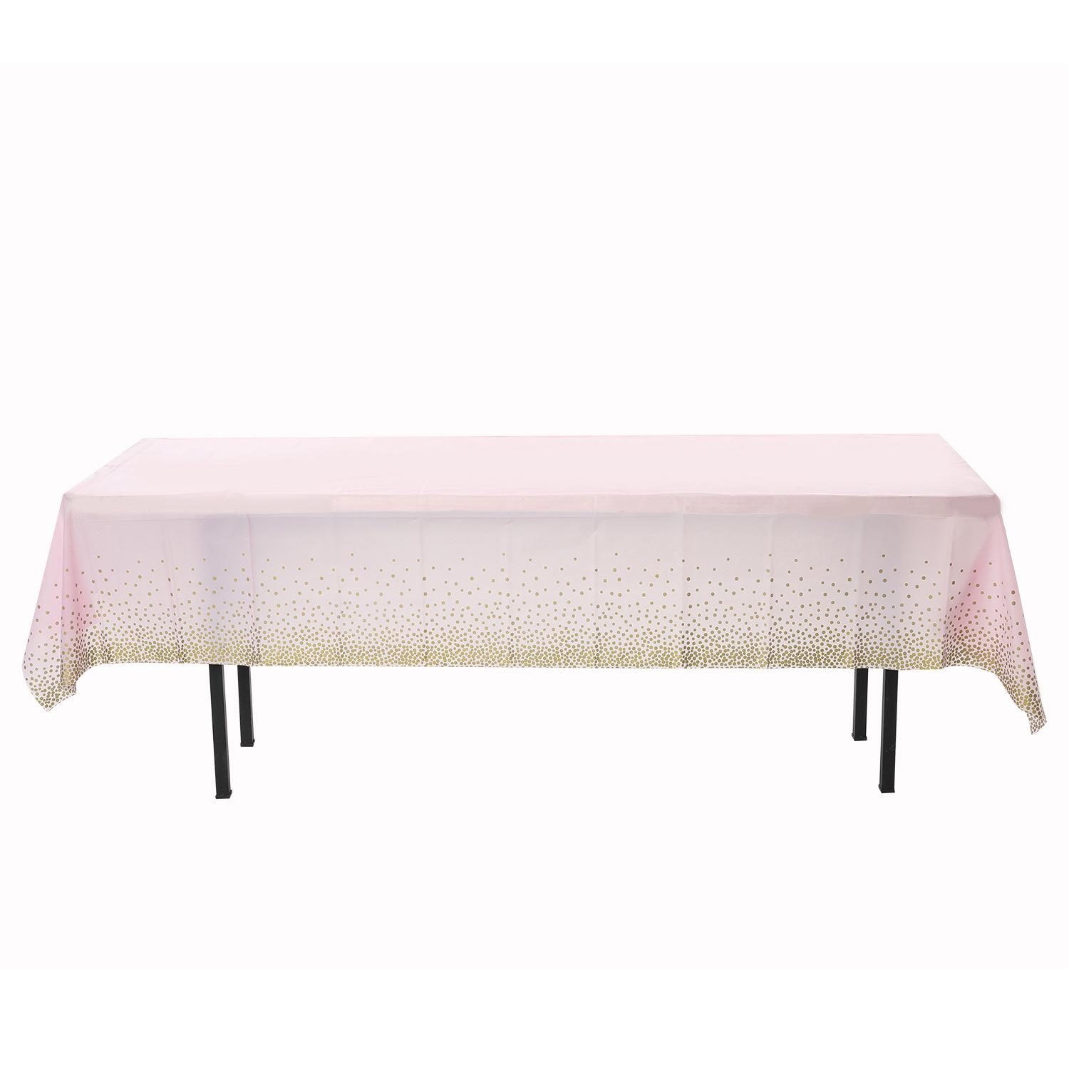 disposable tablecloth printed gold dot color thickened plastic party tablecloth layout decoration amazon hot sale Application Scenario
